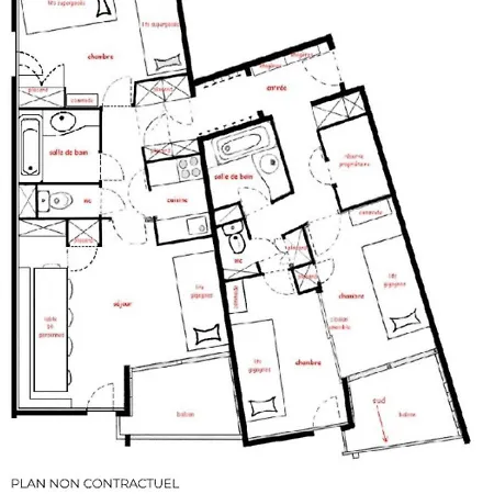 Lägenhet Duplex Cosy Pour 10 Personnes A Reberty 1850, Au Pied Des Pistes, Avec Balcon Et Parking Couvert - Fr-1-452-239