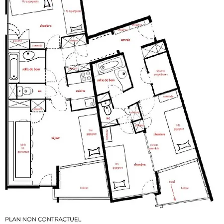 Duplex Cosy Pour 10 Personnes A Reberty 1850, Au Pied Des Pistes, Avec Balcon Et Parking Couvert - Fr-1-452-239 公寓